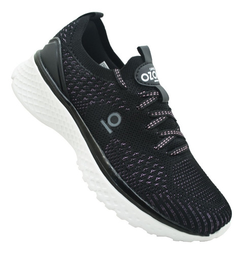 Tenis Capa De Ozono 607301 Negro Textil Dama