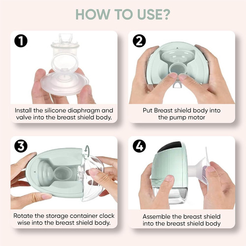 Zomee Fit - Extractor De Leche Portátil, Manos Libres, Port