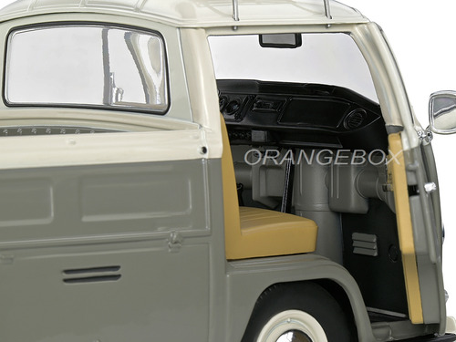Miniatura Volkswagen Kombi T2 Pick-up 1968 Cinza 1:18 Solido