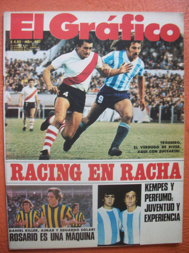 El Grafico 2847 30/4/1974  Racing - Rosario Una Maquina