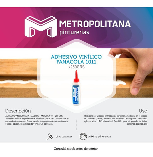 Adhesivo Cola Vinilica Fanacola 1011 | Pomo | 250g