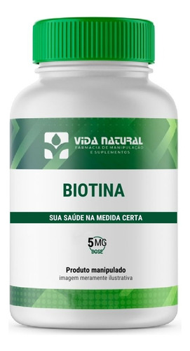 Biotina 5mg 90 Cápsulas - Nutrição Essencial Sabor Sem sabor