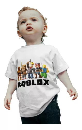 Camisa Infantil Camiseta Turma Roblox Personagens Geek, t-shirt roblox  camisa do brasil preta 