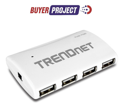 Imagen 3 de 7 de Hub Trendnet Tu2-700 7 Puertos Usb + Adaptador Corriente