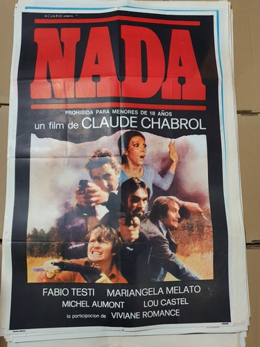 Afiche De Cine Original1297- Nada-claude Chabrol-