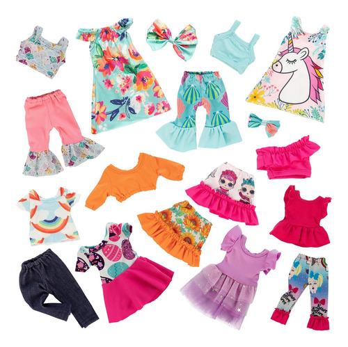 Ecore Fun 10 Sets De 14.5 Pulgadas De Ropa De Muñeca Vestido