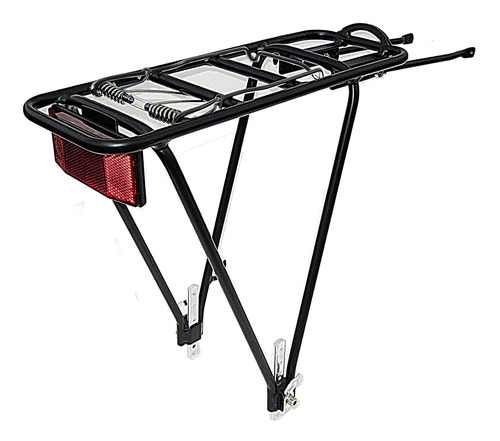 Bike Rear Rack Negro Aluminio 2 Pierna Trasera Para