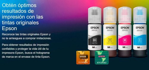 Imagen 6 de 7 de Tinta Epson T664 Original Botella 70ml Rojo/azul/amarilla