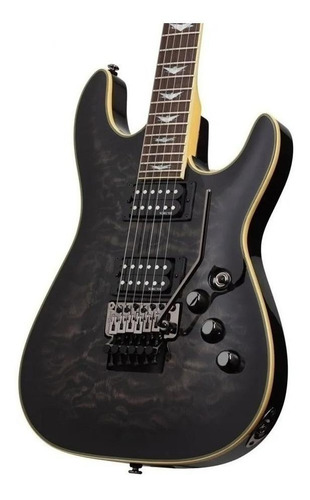 Imagen 2 de 3 de Guitarra eléctrica Schecter Omen Extreme-FR de caoba see-thru black brillante con diapasón de palo de rosa