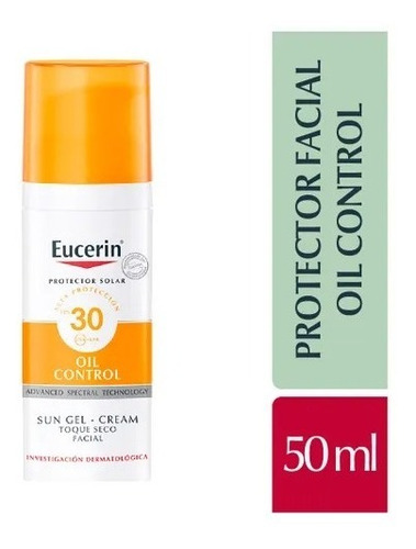 Eucerin Sun Gel Crema Facial Toque Seco Fps 30 X 50 Ml