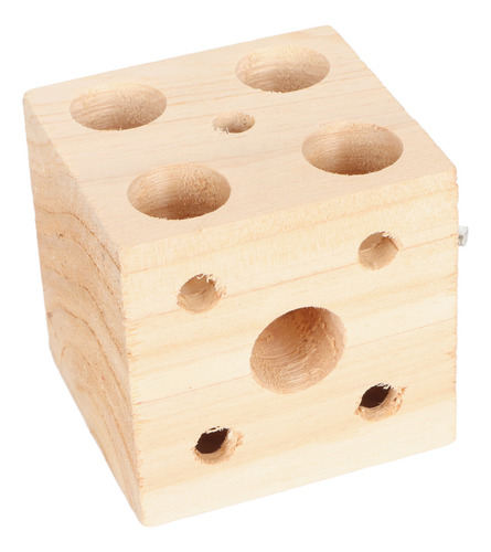 Juguete Block Bird Forrajear Y Triturar Madera Para Masticar