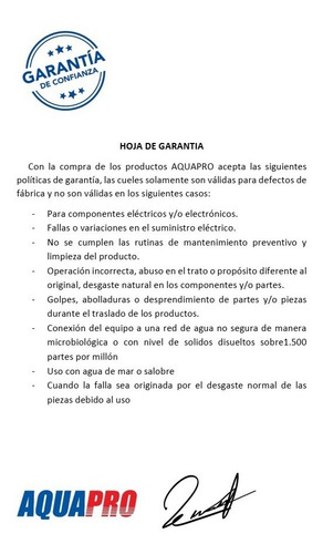 Kit De Filtros Aquapro 3 Etapas Para Osmosis Inversa Pack 2