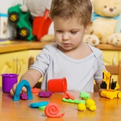 Imagem 2 de 3 de Kit 12 Massas De Modelar Com 6 Cores Diferentes Infantil