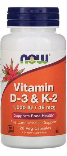 Vitamina D3+k2 Caps Menaquinona - Unidad a $642