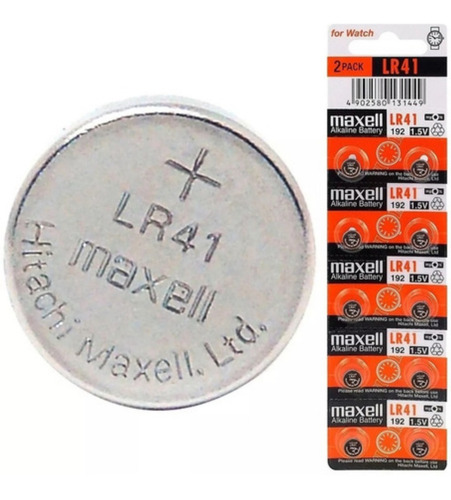 Imagen 2 de 7 de Pilas Maxell Lr41/ag3 192 Blister 10u. Original Distribuidor
