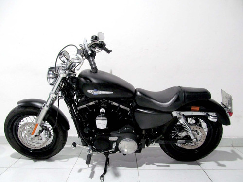 Imagem 4 de 10 de Harley Davidson Xl 1200 Custom Cb 2015 Preta Fosca