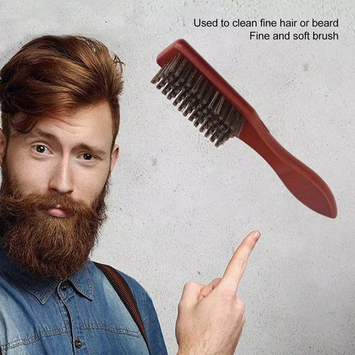 Cepillo De Limpieza Beard Barber Fade, Madera Compuesta De N