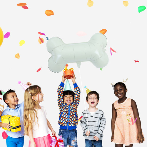 5 Globos De Papel De Aluminio Con Forma De Hueso, Globos De