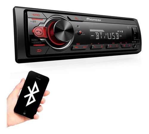 Som automotivo Pioneer MVH S218BT com USB bluetooth e radio