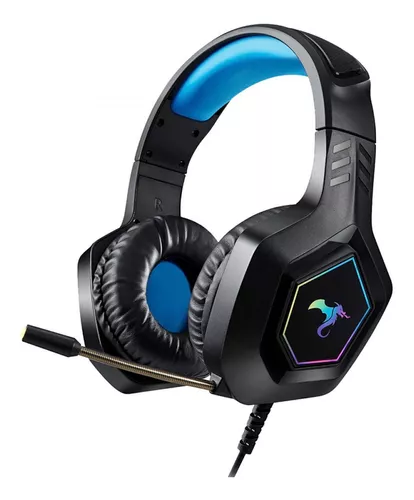 Auriculares Gamer KOLKE Dark con Micrófono Iluminación LED USB Jack 3.5mm  para PC PS4 PS5 - Azul, oferta LOi.