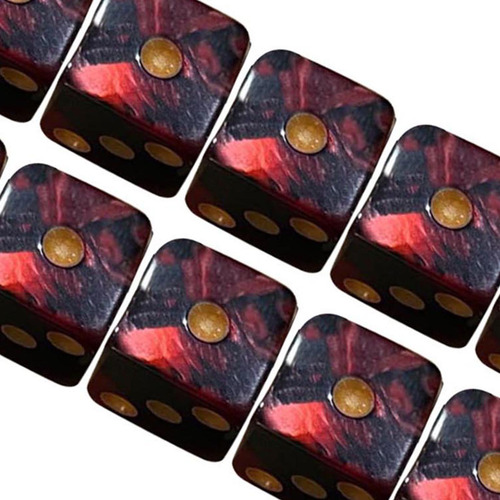 6 Juego De 10 Dados De Seis Caras Juego De Juguetes Rojo