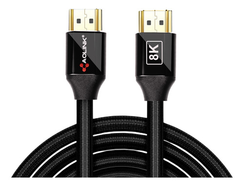 Cabo Hdmi 8k Ultra Hd Slim Hdr Dinamico Audio 7.1 48 Gbps