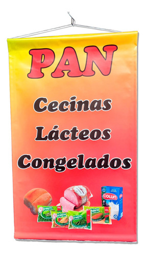 Pendon Publicitario De Pan Cecinas Lacteos Congelados 60x100