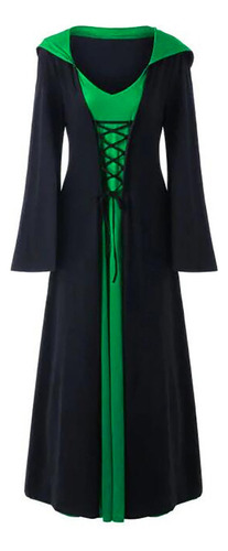 Vestido Mujer Cosplay Halloween, Diablo Negro Vestido Bruja