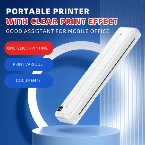 Impresoras Portátiles Inalámbricas For Viajes, Mini A4