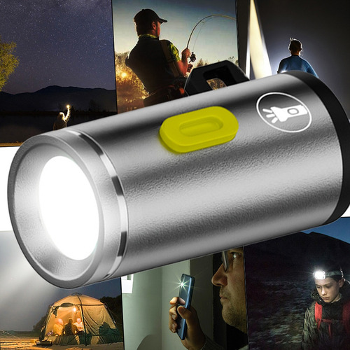 Mini Linterna Tipo C, Usb C, Iluminación Led De Alto Brillo