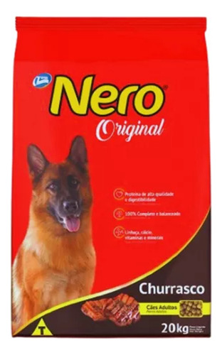 Alimento Perro Adulto Nero Sabor Churrasco 20kg. Np