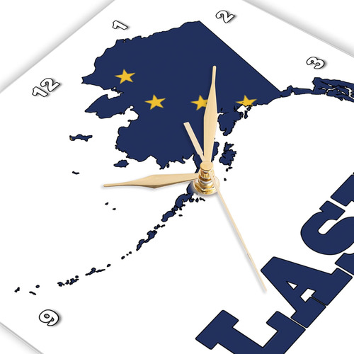 3drose Dpp__1 Bandera De Estado De Alaska En El Mapa De Esqu