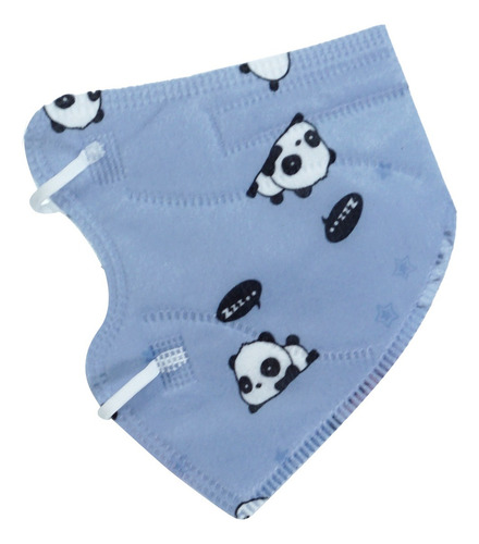 50 Cubrebocas Kn95 Infantil Tomods Certificado Color Panda Azul Diseño De La Tela Diseño