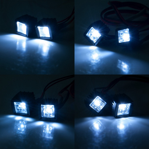 Foco Delantero Brillante Con Luces Led Q6 Para 1/10 Rc Crawl