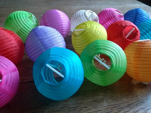 Lote De Globos De Tela Para Lamparitas Chinas