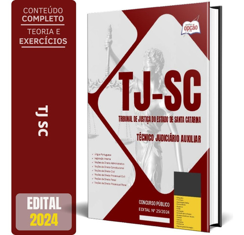 Apostila Tj Sc 2024 - Técnico Judiciário Auxiliar