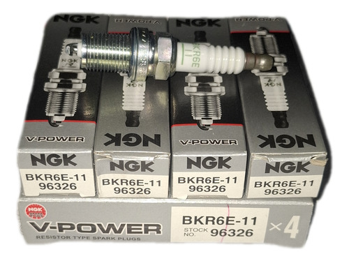 Juego 4 Bujias Ngk Bkr6e-11
