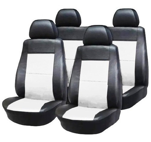 Funda Cubre Asiento Cuerina Cuero Auto Universal Completa