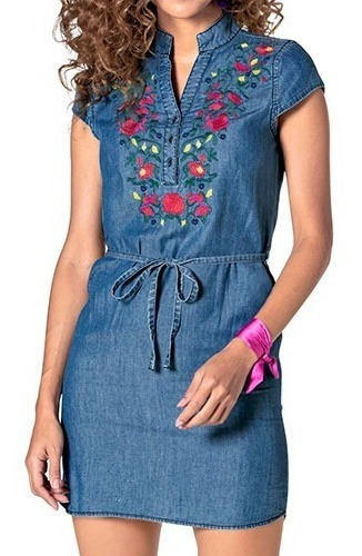 Vestido Casual Dama  Hol 6122 Azul Chi-xgd  87758 T4