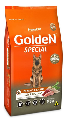 Ração Golden Special Ad. Frango E Carne 15kg