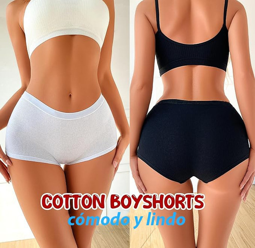 3pc Boxer Mujer Paquete Calzon Cachetero Calzon Dama Algodon