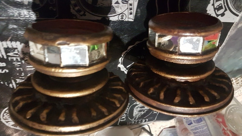Imagen 3 de 9 de Antiguo Porta Velas Madera Y Velas Peppa Perú Artesanal 34cm