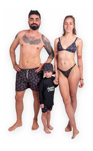 Imagen 6 de 6 de Short De Baño Hombre Cherry Family Look Papa