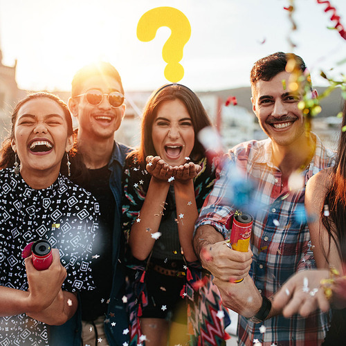 4 Divertidas Diademas Con Signos De Interrogación, Únicas, P