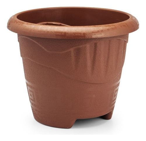 09 Vaso Tacho Redondo Grande 9l P/ Plantas Flores Decorativo Cor Terracota