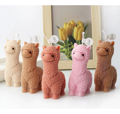 Molde Silicona Alpaca Llama Para Velas