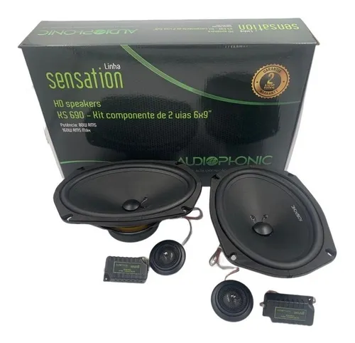 Kit Alto Falante 2 Vias 6x9 Audiophonic Sensation Ks 690 Menor preço em Kit Alto Falante 2 Vias 6x9 Audiophonic Sensation Ks 690