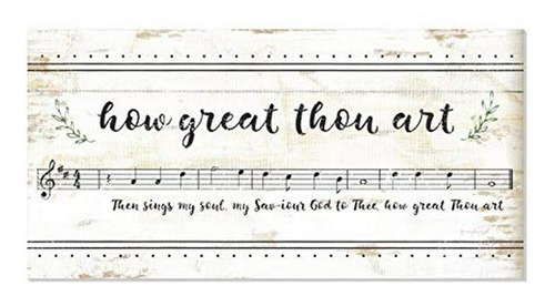 Señales - How Great Thou Art Rustic Wood Wall Sign 9x18