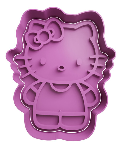  Cortador De Galletas Hello Kitty Con Moño 10cm