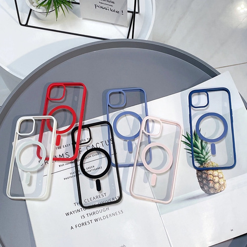 Funda Case Protector Magsafe Colors Anti Shock Para Iphone Verde Iphone 13 Pro Max